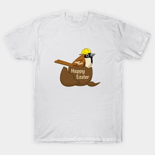 Cute Sparrow Chocolate Egg Happy Easter T-Shirt